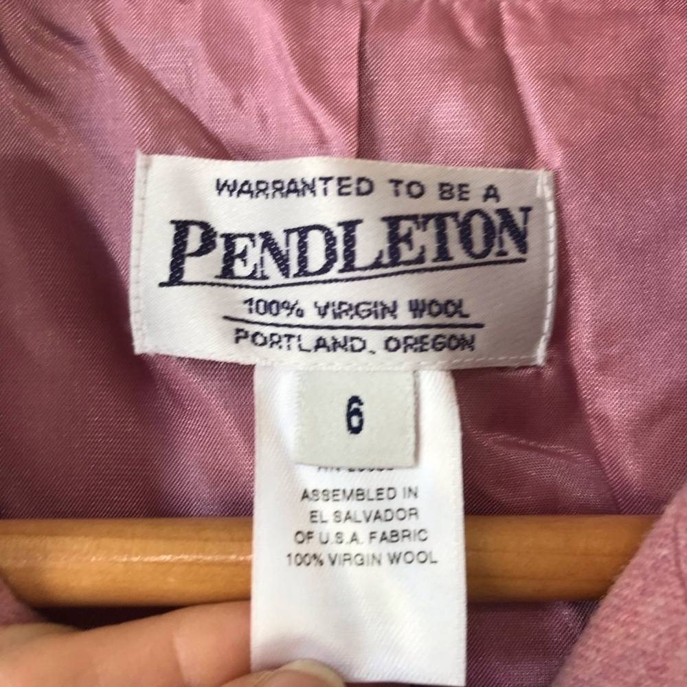 Pendleton Pink Wool Blazer - Picture 2 of 12
